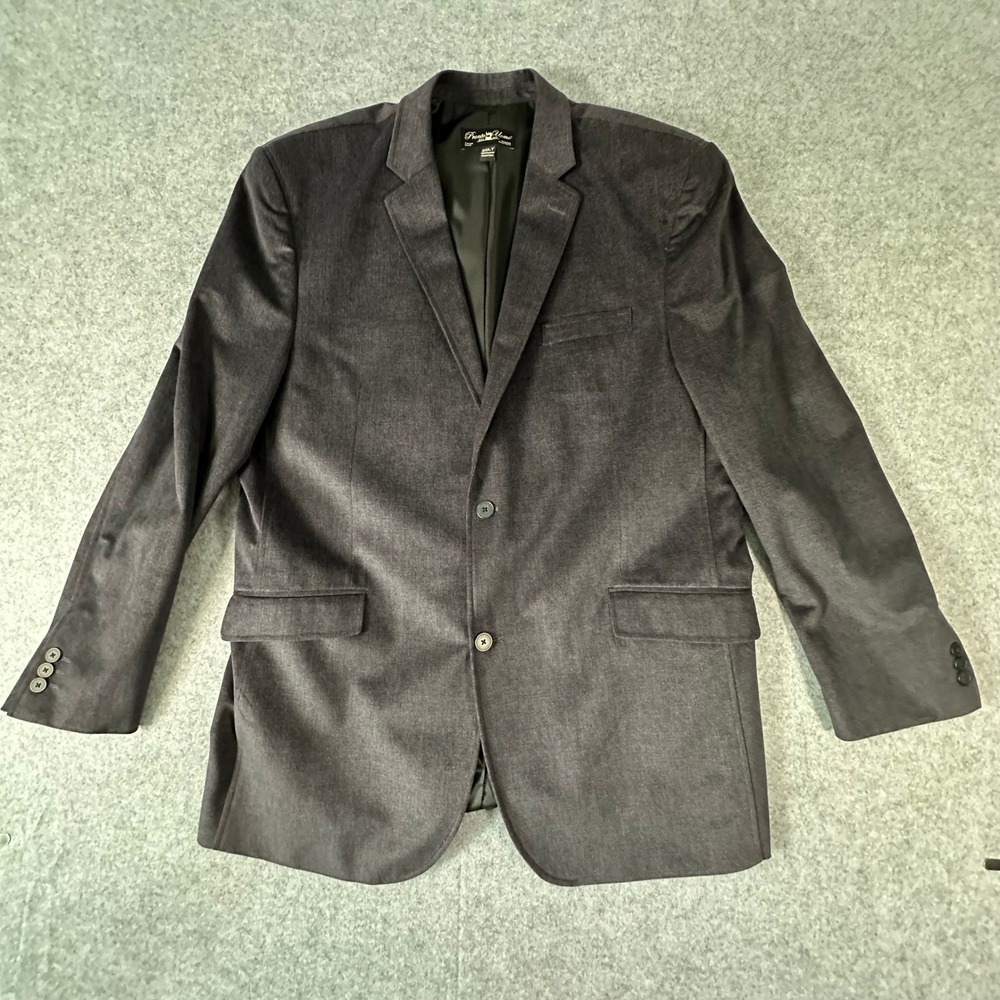 Pronto Uomo Blazer Mens 3XLT Charcoal Grey Two Button Corduroy Sport Coat